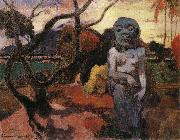 Paul Gauguin Presence of the Bad Dermon painting